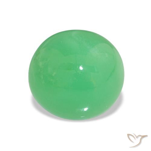 Crisoprásio Verde amarelado Natural 4.13ct, Corte Oval, Opaco