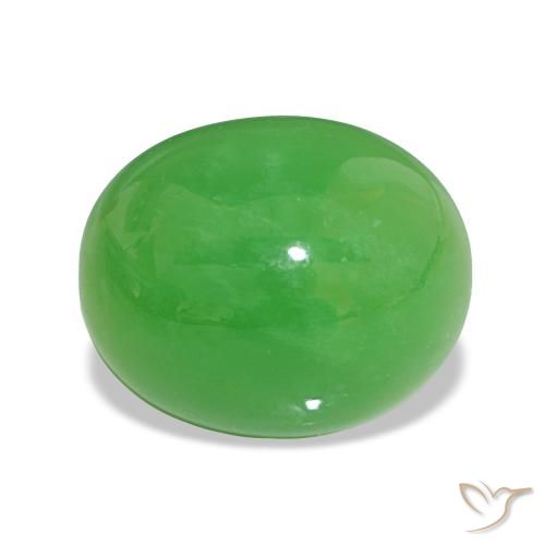 Crisoprásio verde vivo Natural 8.78ct, Corte Oval, Opaco