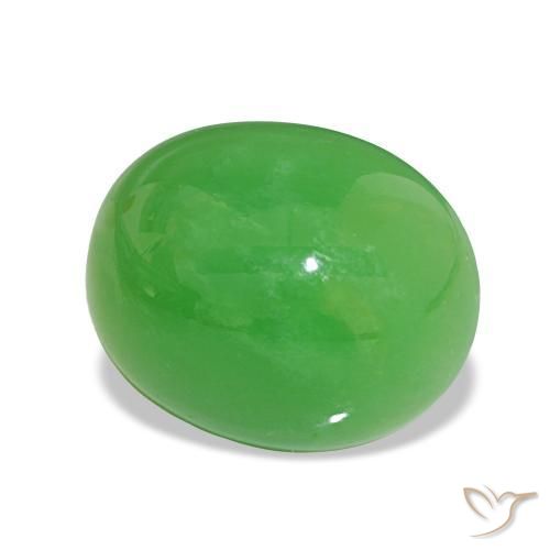 Crisoprásio verde vivo Natural 8.78ct, Corte Oval, Opaco