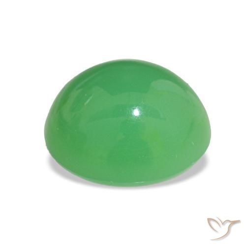 Crisoprásio Verde médio Natural 3.30ct, Corte Oval, Opaco