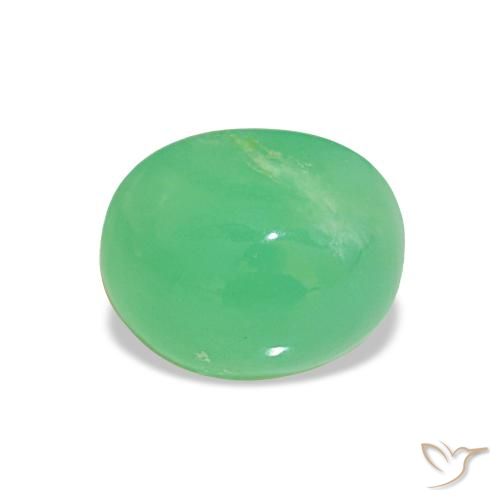 Crisoprásio Verde médio Natural 2.20ct, Corte Oval, Opaco