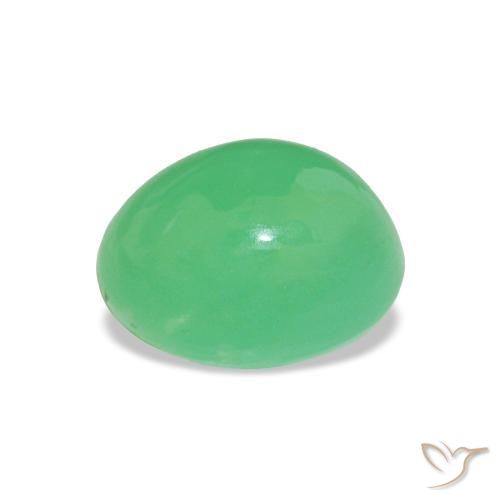 Crisoprásio Verde médio Natural 2.20ct, Corte Oval, Opaco