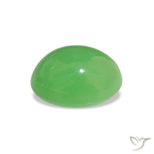 Crisoprásio verde vivo Natural 1.84ct, Corte Oval, Opaco