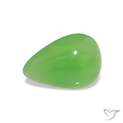 1.21ct Verde limão Crisoprásio, Formato de pêra, Translúcido