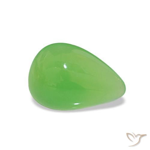 Crisoprásio Verde limão Natural 1.21ct, Formato de pêra, Translúcido