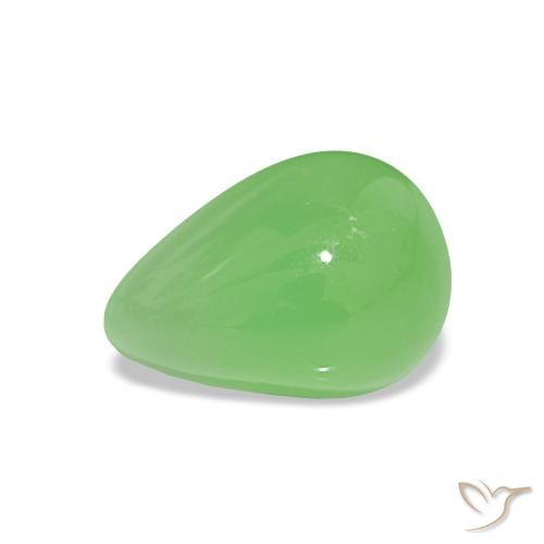 1.20ct verde vivo Crisoprásio, Formato de pêra, Translúcido