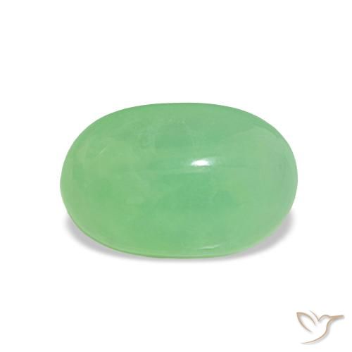 2.07ct verde vivo Crisoprásio Pedras Preciosas, oval, Translúcido