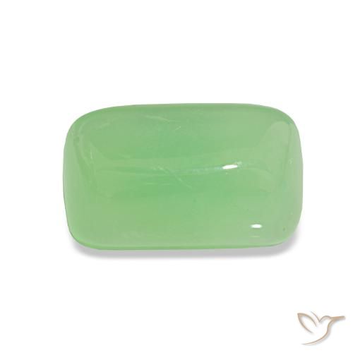 Crisoprásio Pêra Pêra Verde Natural 3.79ct, Almofada cortada, Translúcido