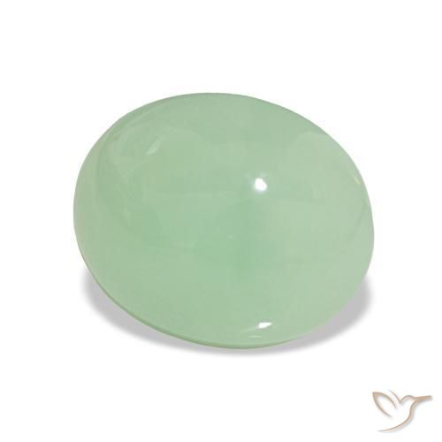 Crisoprásio Medium Light-Green Natural 7.28ct, Corte Oval, Opaco