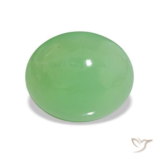 Crisoprásio verde vivo Natural 4.60ct, Corte Oval, Opaco