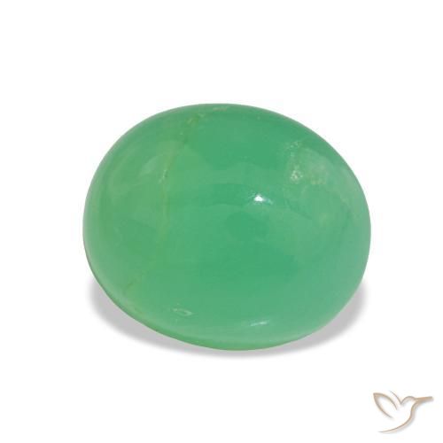 Crisoprásio Verde médio Natural 2.33ct, Corte Oval, Opaco