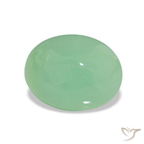 Crisoprásio verde pistache natural 2,52ct, corte oval, opaco
