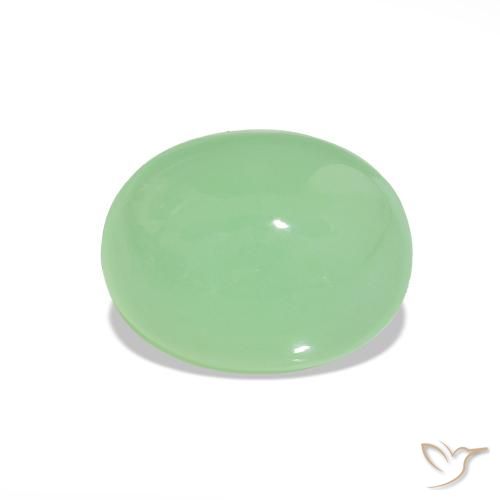 2.14ct verde quente Crisoprásio, oval, Translúcido