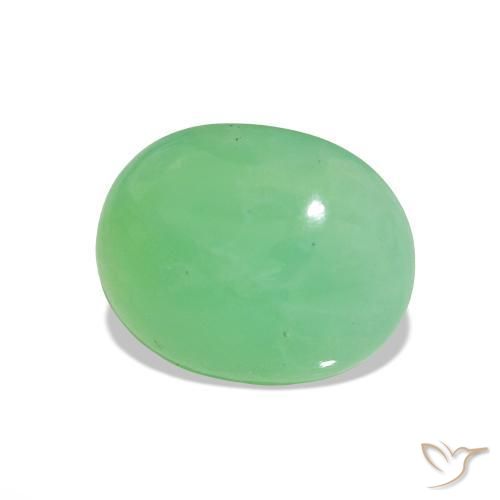 Crisoprásio Verde Trevo Claro Natural 2.31ct, Corte Oval, Translúcido