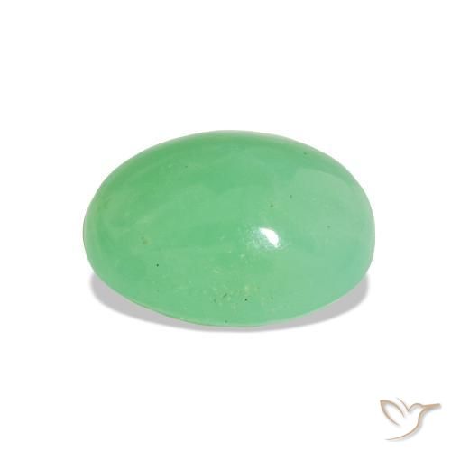Crisoprásio Verde Trevo Claro Natural 2.31ct, Corte Oval, Translúcido