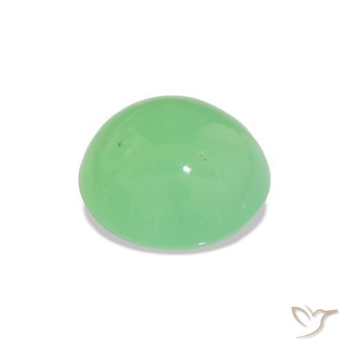 Crisoprásio Verde amarelado claro Natural 1.55ct, Corte Redondo, Translúcido