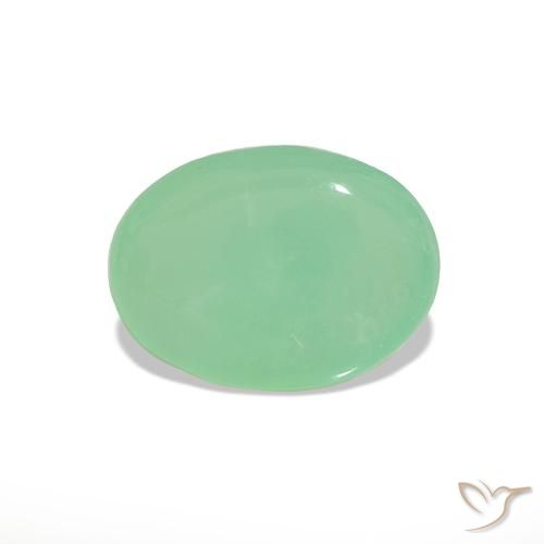 Crisoprásio Verde Trevo Claro Natural 1.50ct, Corte Oval, Translúcido