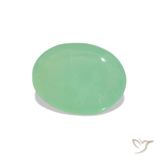 Crisoprásio Verde Trevo Claro Natural 1.50ct, Corte Oval, Translúcido