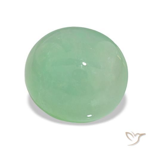 Crisoprásio Verde Sábio Claro Natural 6.64ct, Corte Oval, Translúcido