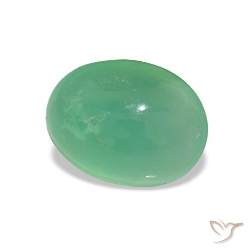 Crisoprásio verde pistache Natural 1.66ct, Corte Oval, Translúcido