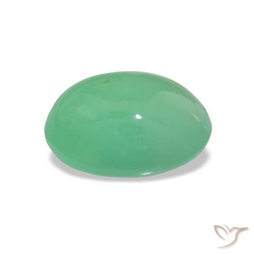 Crisoprásio verde pistache Natural 1.66ct, Corte Oval, Translúcido