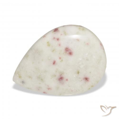 21.92ct Natural Multicolorido cinábrio, Formato de pêra, Opaco