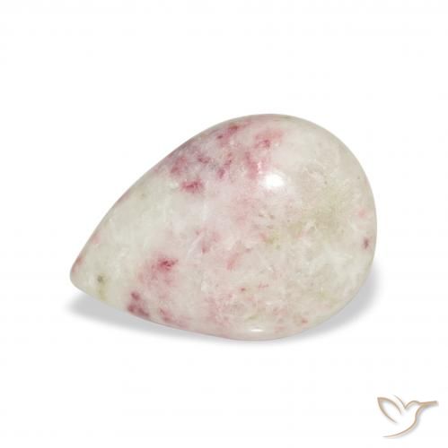 6.94ct Natural Multicolorido cinábrio, Formato de pêra, Opaco