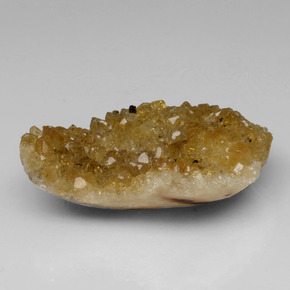 Geodo de citrino amarelo natural 40,22ct, forma extravagante, opaco