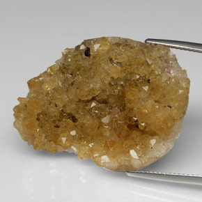 Geodo de citrino amarelo natural 40,22ct, forma extravagante, opaco