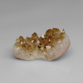 Geodo de citrino amarelo natural 57,68ct, forma extravagante, opaco