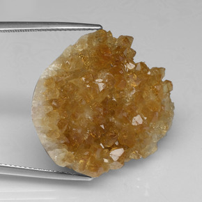 Geodo de citrino ouro natural 45,72ct, forma extravagante, opaco