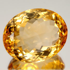 Citrino amarelo natural 28,14ct, corte oval, VVS