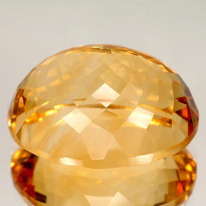 Citrino amarelo natural 28,14ct, corte oval, VVS