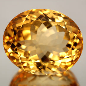 Citrino laranja natural 27,06ct, corte oval, VVS