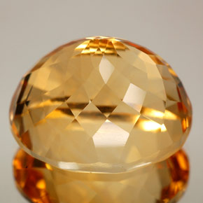 Citrino laranja natural 27,06ct, corte oval, VVS