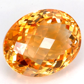 Citrino amarelo natural 22,90ct, corte oval, VVS