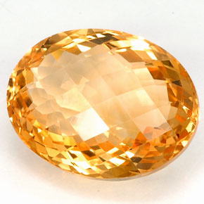 Citrino amarelo natural 26,61ct, corte oval, VVS
