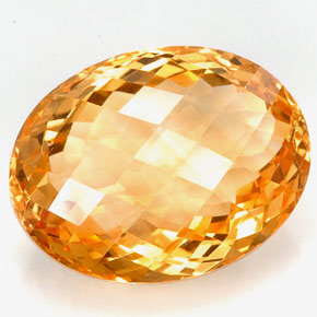 Citrino amarelo natural 26,61ct, corte oval, VVS