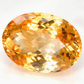 Citrino amarelo natural 25,65ct, corte oval, VVS