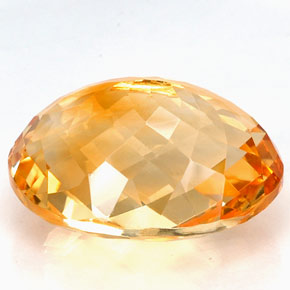 Citrino amarelo natural 25,65ct, corte oval, VVS