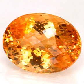 Citrino amarelo natural 13,06ct, corte oval, VVS
