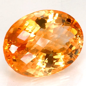 Citrino amarelo natural 13,06ct, corte oval, VVS