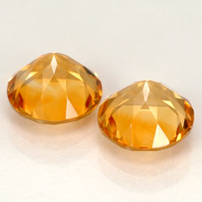 Pedras preciosas de citrino laranja natural de  ct, corte redondo, VVS