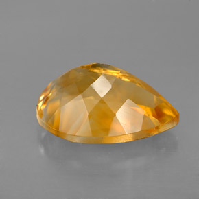 Citrino amarelo natural 5,19ct, formato de pêra, VVS