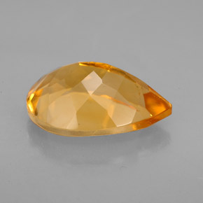 Citrino amarelo natural 4,84ct, formato de pêra, VVS-VS