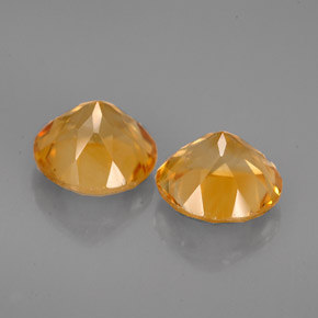 Pedras preciosas de citrino amarelo natural de  ct, corte redondo, VVS-VS