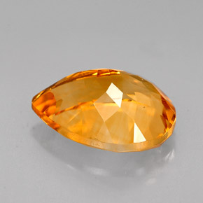 Citrino amarelo natural 5,08ct, formato de pêra, VVS
