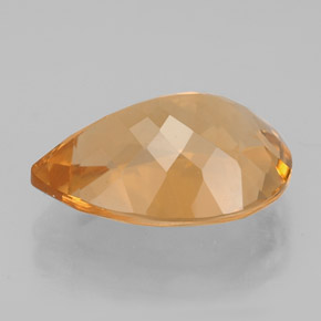 Citrino amarelo natural 4,63ct, formato de pêra, VVS-VS