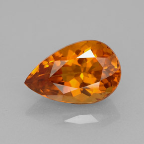 Citrino laranja natural 3,28ct, formato de pêra, VS