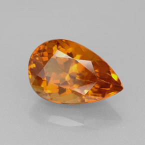 Citrino laranja natural 3,28ct, formato de pêra, VS